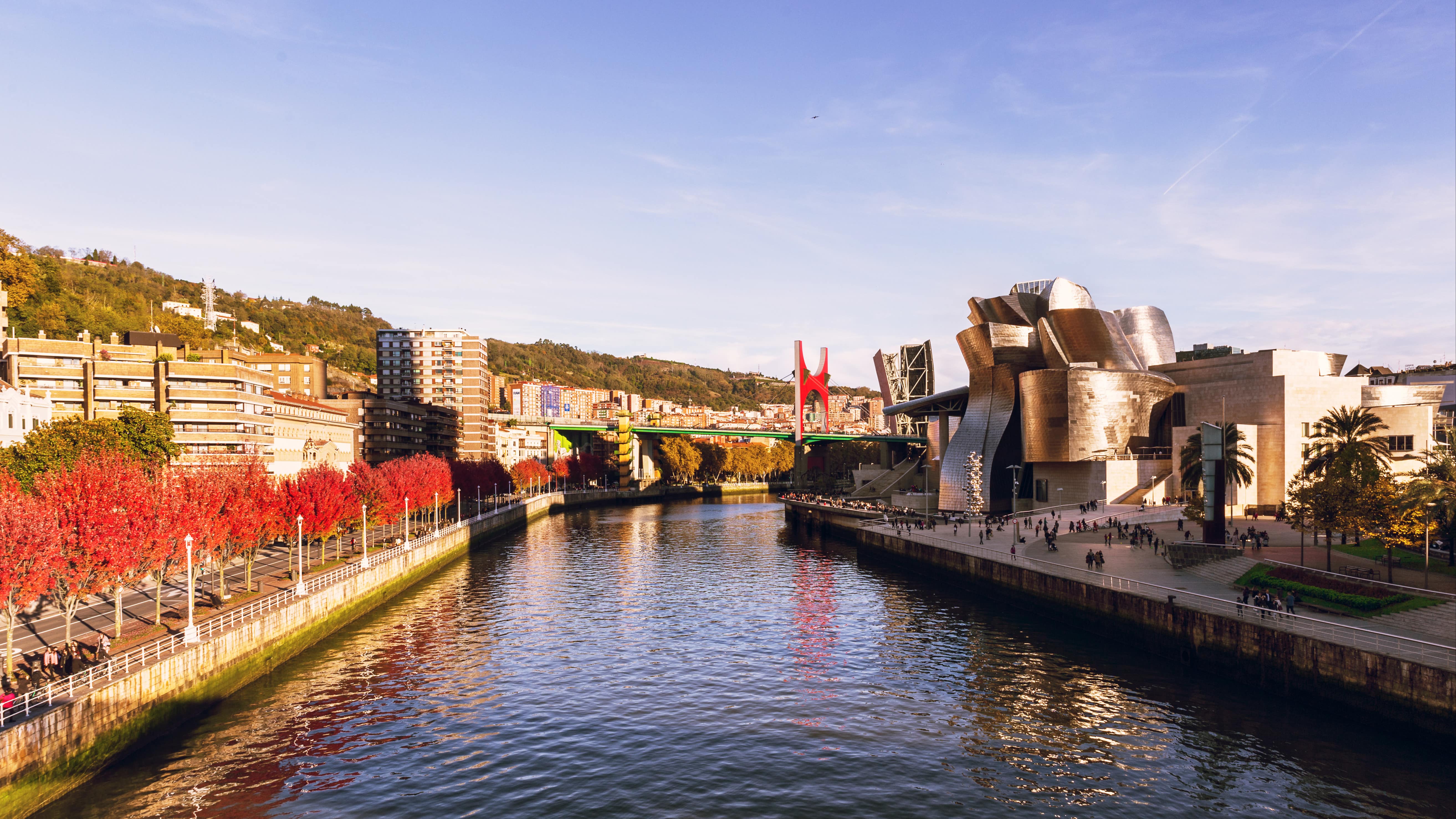 Vue du musée Guggenheim sur les quais de Bilbao